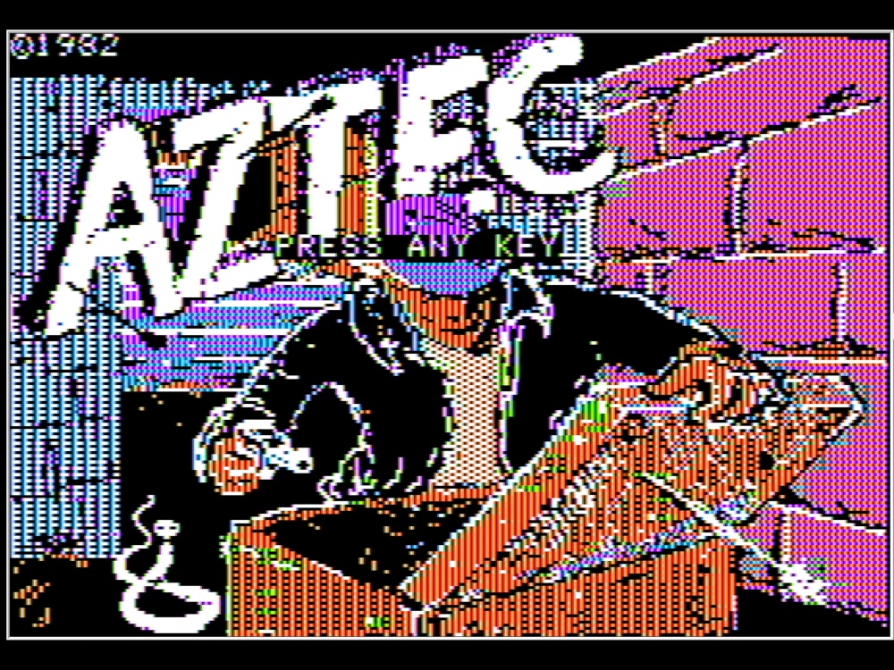 Title Screen of Aztec for Apple II